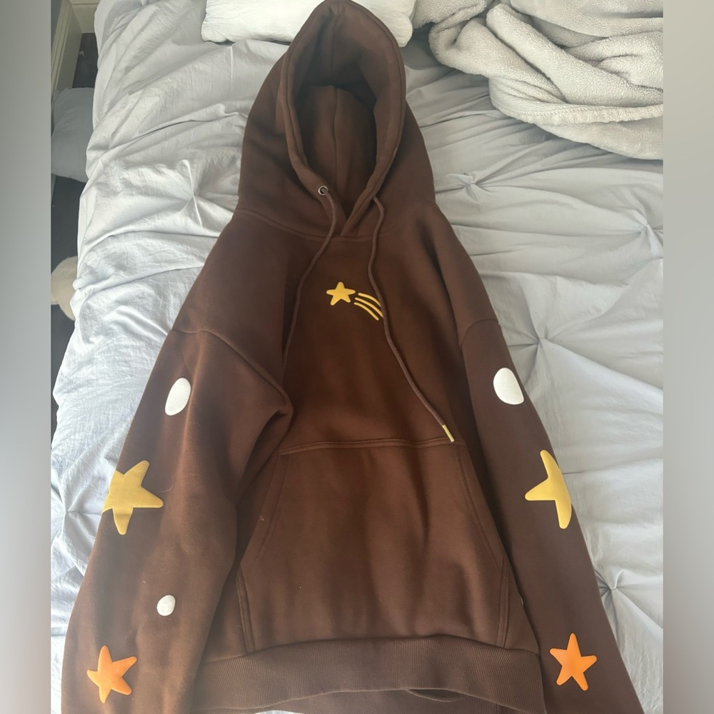 Unisex Brown Star Hoodie